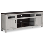 Darborn - Gray / Brown - XL TV Stand W/Fireplace Option