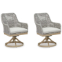 Seton Creek - Gray - Swivel Chair With Cushion (Set of 2)