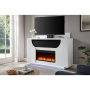 Aveena - 76" Entertainment Unit With TV, LED, Speakers, Crystal Inserts And Pop Up Center Doors