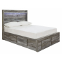 Baystorm Panel Bed With 6 Storage Drawers Gray
