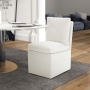 Accent Dining - Accent Dining Chair With Casters - Ivory - White