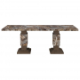 D12DT - Dining Table - Brown - Dark Brown, 82"