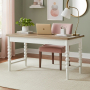 Turnberry Park - Writing Desk - Washed White & Toasted Oat - White