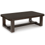 Breckington - Dark Brown - Rectangular Cocktail Table, 56.25"