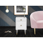 Lia - Side Table - White, 19"