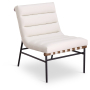 Burke - Faux Leather Accent Chair - Cream