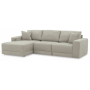 Next-Gen Gaucho Left Arm Facing Corner Chaise 3 Pc Sectional Gray, 113"