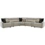 Colleyville - Stone - 7-Piece Power Reclining Sectional, 133"