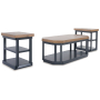 Landocken - Brown / Blue - Occasional Table Set (Set of 3), 47.25"