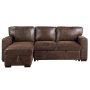 U0203 - Coffee Reversible Sofa Bed With USB, 58.66"