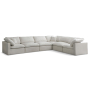 Plush - 6 Piece Modular Corner Sectional - Cream, 140"