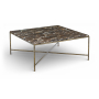 Valen - Marble And Iron Coffee Table - Brown - Dark Brown, 38"