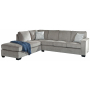 Altari Left Arm Facing Corner Chaise With Sleeper 2 Pc Sectional Alloy, 110"