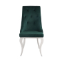 Dekel - Side Chair (Set of 2) - Green Fabric & Stainless Steel
