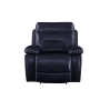 Aashi - Motion Recliner - Navy Leather-Gel Match - Blue