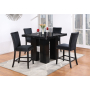 D04 Black Bar Table And Four D04 Bar Stools