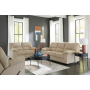 Simplejoy - Sand - 3 Pc. - Sofa, Loveseat, Rocker Recliner