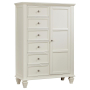 Sandy Beach - 8-Drawer Door Chest - Cream - White, 61" Tall