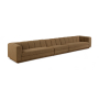 Modari - Fabric Upholstered 3 Piece Modular Sofa - Brown - Dark Brown, 193.5"