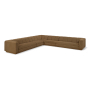 Modari - Fabric Upholstered 5 Piece Modular Sectional - Brown - Dark Brown, 154.25"
