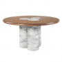 Harvey - Round Dining Table - Brown - Dark Brown, 60"