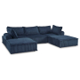Bales - Navy - 5-Piece Modular Seating, 117"