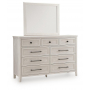 Darbonton Dresser And Mirror Dove White