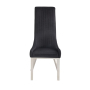 Gianna - Side Chair (Set of 2) - Black Velvet & Stainless Steel - Black