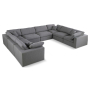 Serene - 6 Piece Upholstered Modular Sectional Sofa - Charcoal, 158"