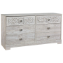 Paxberry - Whitewash - Six Drawer Dresser - Weatherworn, 59.02" Wide
