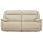 Double Deal - Almond - 2-Piece Power Reclining Loveseat Sectional, 82.75"