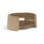 Wren - Velvet And Oak Veneer Coffee Table, 36"