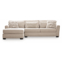 Mandi Point 2-Piece Sectional Sofa With LAF Corner Chaise Marble, 117"