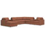Cozymax - Spice - 8-Piece Sectional With Laf Corner Chaise And Storage Consoles, 157"