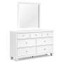 Fortman - White - Dresser And Mirror, 62.13" Wide