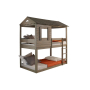 Darlene - Twin Over Twin Bunk Bed - Rustic - Dark Gray