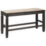 Tyler Creek - Antique Black - DBL Counter UPH Bench