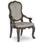 Maylee - Dark Brown - Dining Upholstered Arm Chair (Set of 2)