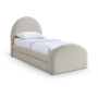 Andaz - Chenille Fabric Upholstered Twin Trundle Bed