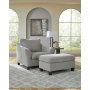 Willarae Chair And A Half, Ottoman Taupe