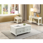 Natesa - Coffee Table - White Washed, 48"