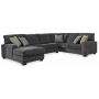 Tracling Left Arm Facing Corner Chaise 3 Pc Sectional Slate, 140"