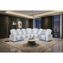 U8000 - P2 Sectional With LED - Light - Gray, 114.5"