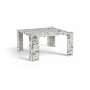 Ravello - Genuine Marble Coffee Table - Alaska - Gray, 30"