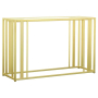 Adri - Glass Top Entryway Sofa Console Table - Matte Brass - Gold, 47.25"