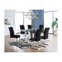 D1628 - 7 Piece Dining Room Set (Dining Table And 6 Dinning Chairs) - Black