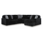Midnight-Madness 5-Piece Sectional With Raf Corner Chaise Onyx, 122"
