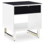 Gardoni - White / Black - Rectangular End Table, 21.88"