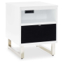 Gardoni - White / Black - Chair Side End Table, 19.75"