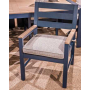 East Beach Arm Chair With Cushion (Set of 2) Blue
